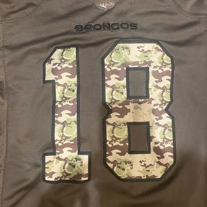 Nike Peyton Manning Olive Salute to Service Broncos Jersey Zero Defect Size M